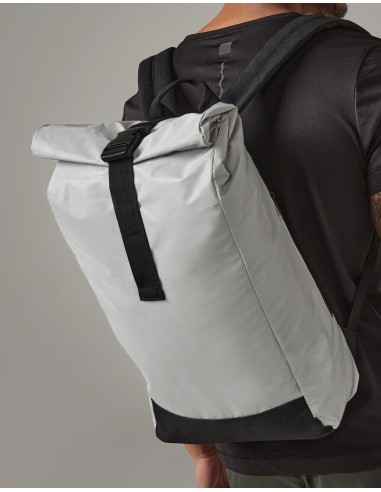 BAG-BG138-Reflective Roll-Top Backpack